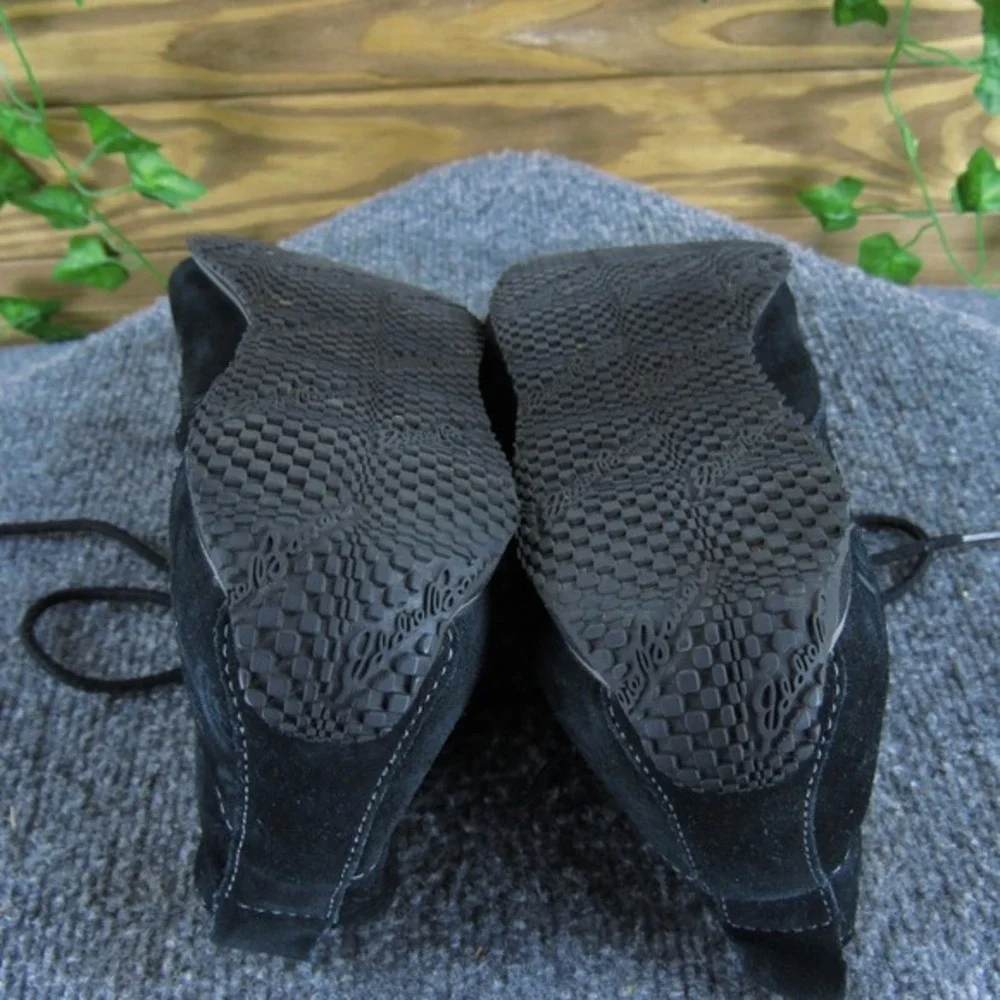 Eddie Bauer Black Suede Leather Ankle Boots Comfort Casual‎ Shoes Size Women 8.5